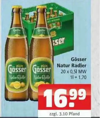 Getränkehaus Gösser Natur Radler Angebot