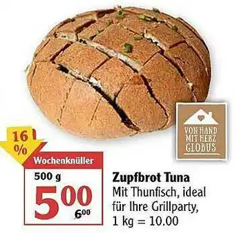 Globus Zupfbrot Tuna Angebot