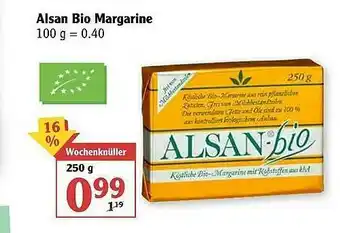 Globus Alsan Bio Margarine Angebot