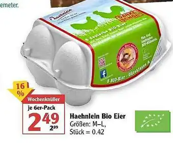 Globus Haehnlein Bio Eier Angebot