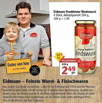 Globus Eidmann Frankfurter Rindswurst Angebot