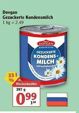 Globus Dovgan Gezuckerte Kondensmilch Angebot