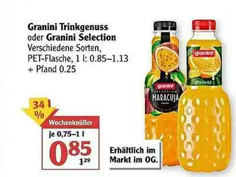 Globus Granini Trinkgenuss Oder Selection Angebot