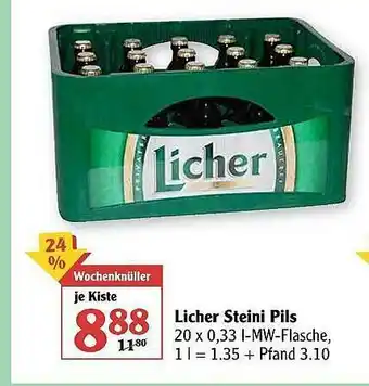 Globus Licher Steini Pils Angebot