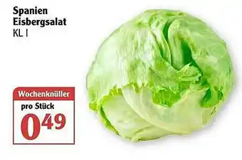 Globus Spanien Eisbergsalat Angebot