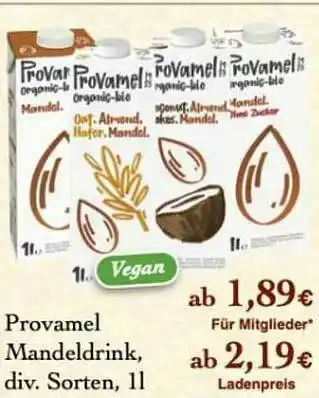 LPG Biomarkt Provamel Mandeldrink Angebot