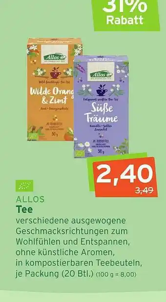 Naturgut Allos Tee Angebot