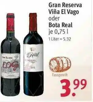 Rossmann Gran Reserva Viña El Vago Oder Bota Real Angebot