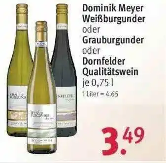 Rossmann Dominik Meyer Weißburgunder Oder Grauburgunder Oder Dornfelder Qualitätswein Angebot