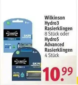 Rossmann Wilkinson Hydro Rasierklingen Oder Hydro Advanced Rasierklingen Angebot