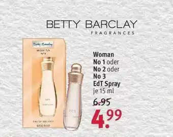 Rossmann Betty Barclay Woman No 1 Oder No 2 Oder No 3 Edt Spray Angebot