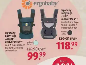 Rossmann Erdobaby Babytrage „adapt” Coll Air Mesh Angebot