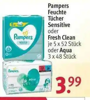 Rossmann Pampers Feuchtetücher Sensitive Oder Fresh Clean Oder Aqua Angebot