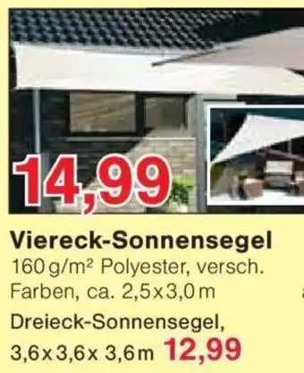 Jawoll Viereck-Sonnensegel Angebot