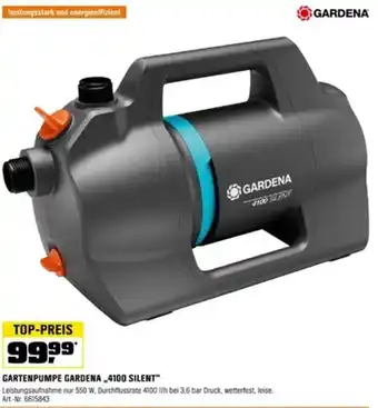 OBI GARDENA GARTENPUMPE „4100 SILENT” Angebot