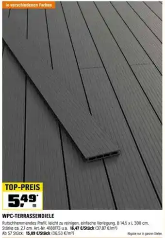 OBI WPC-TERRASSENDIELE Angebot