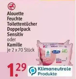 Rossmann Alouette Feuchte Toilettentücher Doppelpack Sensitiv Oder Kamille Angebot