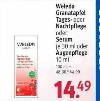 Rossmann Welede Granatapfel Tages Oder Nachtpflege Oder Serum Oder Augenpflege Angebot