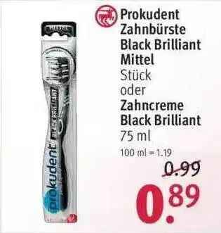 Rossmann Prokudent Zahnbürste Black Brilliant Mittel Oder Zahncreme Black Brilliant Angebot