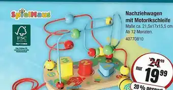 Vedes Spielmaus Nachziehwagen Mit Motorikschleife Angebot