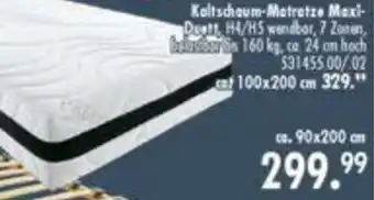 Möbel Boss Kaltschaum Matratze Maxi Duett Angebot