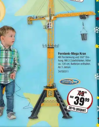 Vedes Fernienk-mega Kran Speedzone Angebot