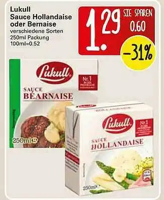 WEZ Lukull Sauce Hollandaise Oder Bernaise Angebot