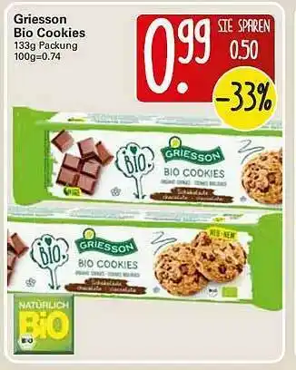 WEZ Griesson Bio Cookies Angebot