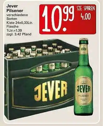 WEZ Jever Pilsener Angebot