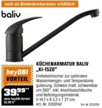 OBI BALIV KÜCHENARMATUR ,,KI-1520" Angebot