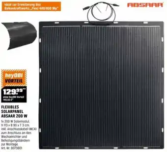 OBI ABSAAR FLEXIBLES SOLARPANEL 200 W Angebot