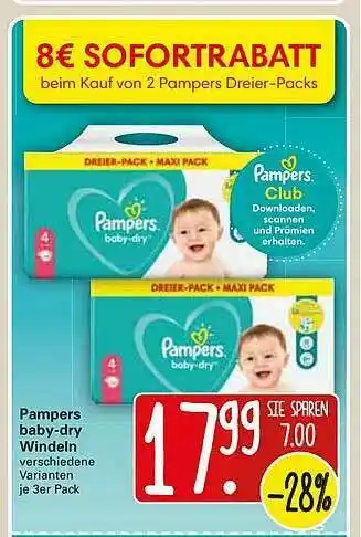 WEZ Pampers Baby Dry Windeln Angebot