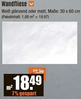 V Baumarkt Wandfliese Angebot