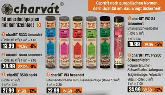 V Baumarkt Charvát Bitumendachpappen mit Rohfilzeinlage Angebot