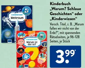 Aldi Süd Kinderbuch ,,Warum? Schlaue Geschichten" oder Kinderwissen Angebot