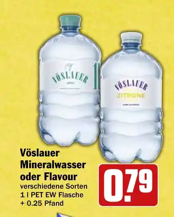 Hit Vöslauer Mineralwasser oder Flavour verschiedene Sorten 1 I PET EW Flasche Angebot