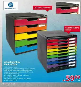 Selgros Schubladenbox Black Office Angebot