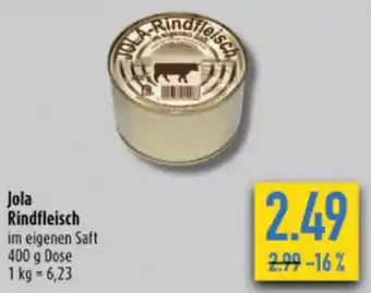 diska Jola Rindfleisch im eigenen Saft 400 g Angebot