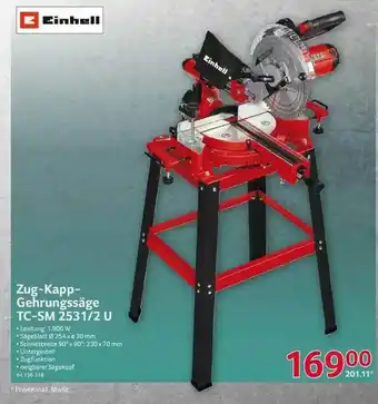 Selgros Zug-kapp-gehrungssäge Tc-sm 2531-2 U Einhell Angebot