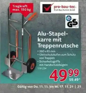 Selgros Alu-stapelkarre Mit Treppenrutsche Angebot