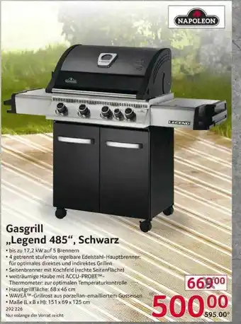 Selgros Gasgrill „legend 485”, Schwarz Napoleon Angebot