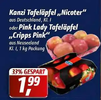 Simmel Kanzi Tafeläpfel „nicoter” Oder Pink Lady Tafeläpfel „cripps Pink” Angebot