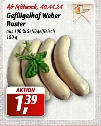 Simmel Geflügelhof Weber Roster Angebot