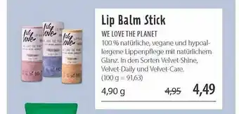 Superbiomarkt Lip Balm Stick We Love The Planet Angebot