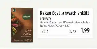 Superbiomarkt Kakao Edel Schwach Entölt Naturata Angebot