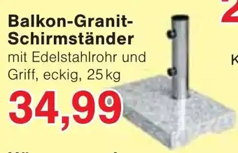 Wiglo Wunderland Balkon-Granit- Schirmständer Angebot
