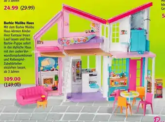 Globus Mattel Barbie Malibu Haus Angebot