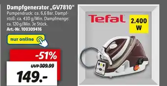 Lidl Tefal dampfgenerator „gv7810“ Angebot