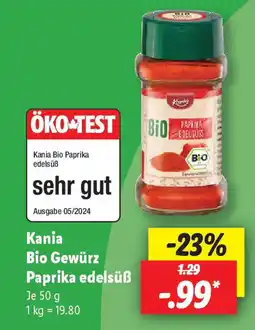 Lidl Kania Bio Paprika edelsüß Je 50 g Angebot