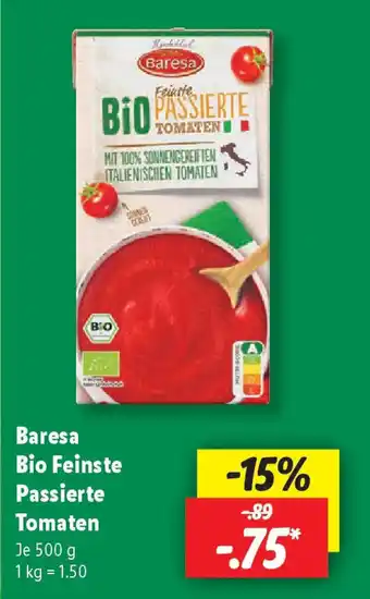 Lidl Baresa Bio Feinste Passierte Tomaten Je 500 g Angebot